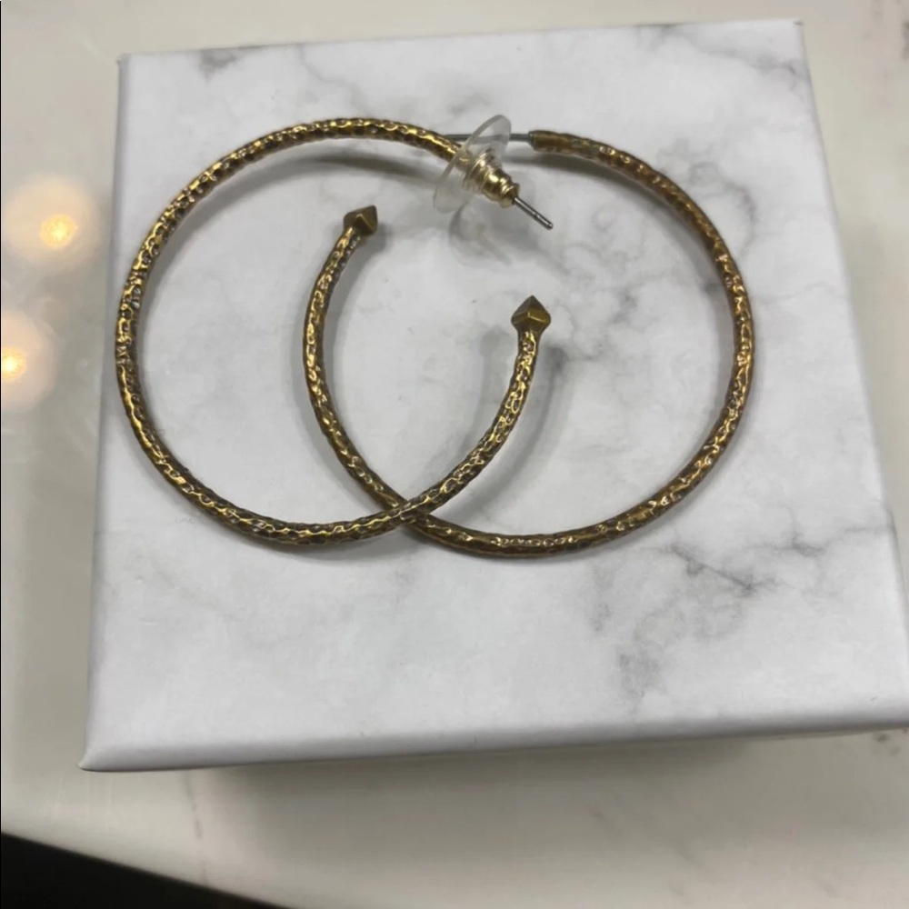 Vintage gold hoops